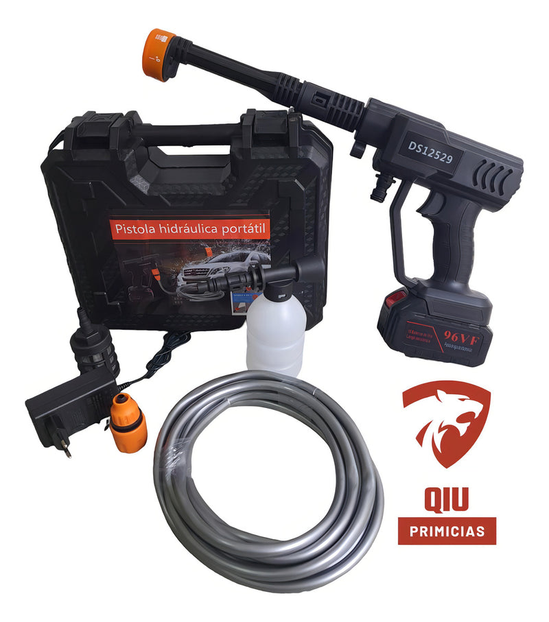 Lavadora Alta Pressão Lava Jato Portátil Recarregável S/fio Cor Preto Frequência 50-60hz Bivolt - Alfashop