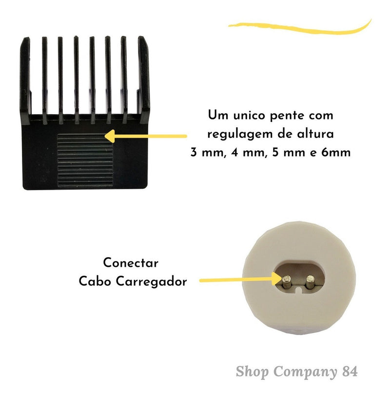 Máquininha Corta Cabelo Barbeador Peito Perna Pelos - Alfashop