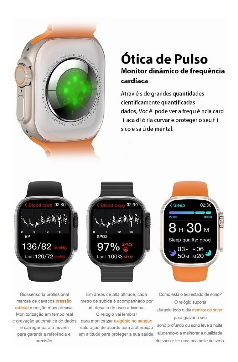 Relogio Inteligente Smart Watch Serie 8 Ultra C/ Nfc 2022 - Alfashop