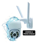 Câmera Externa Wi-Fi Smart Camera ABQ-A8 Ip Prova D'água Infravermelho HD Cor Branco Sem cartão - Alfashop