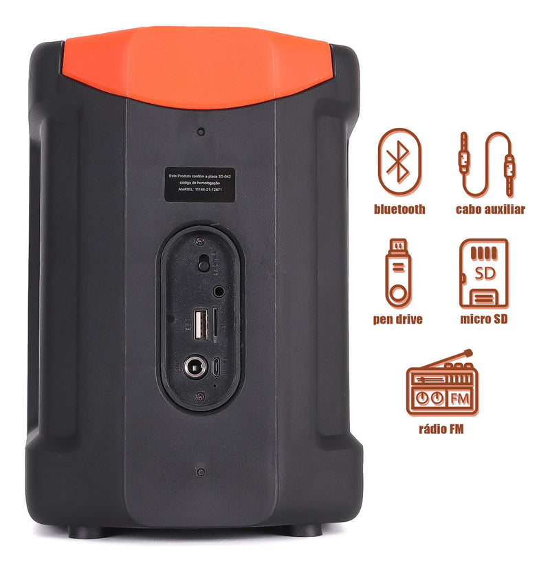 2 Caixa De Som Portatil Bluetooth 5.0 Caixinha Amplificada Led Liga/desliga 5 Modos Rgb Display Em Led Botão Bass Função Tws Rádio Fm Entrada Pendrive Cartão Micro Sd Microfone Pc Celular Notebook - Alfashop