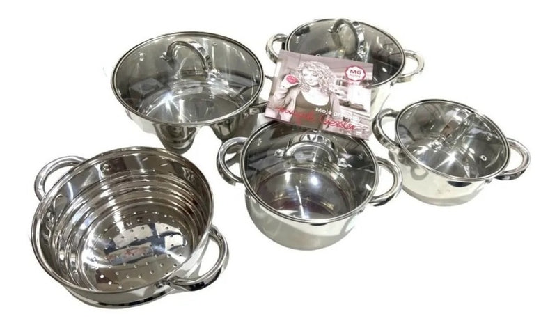 Jogo De Panelas Polonês Garnki De Aço Inoxidável - Alfashop