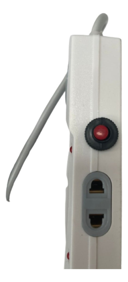 Filtro De Linha Régua 16 Tomadas (5 Universais) C/ Cabo 3m Cor Branco 127v/220v - Alfashop