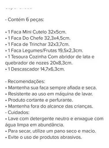 Faqueiros De  Churasco De Aço Nióbio  Profissional 6 Peças - Alfashop