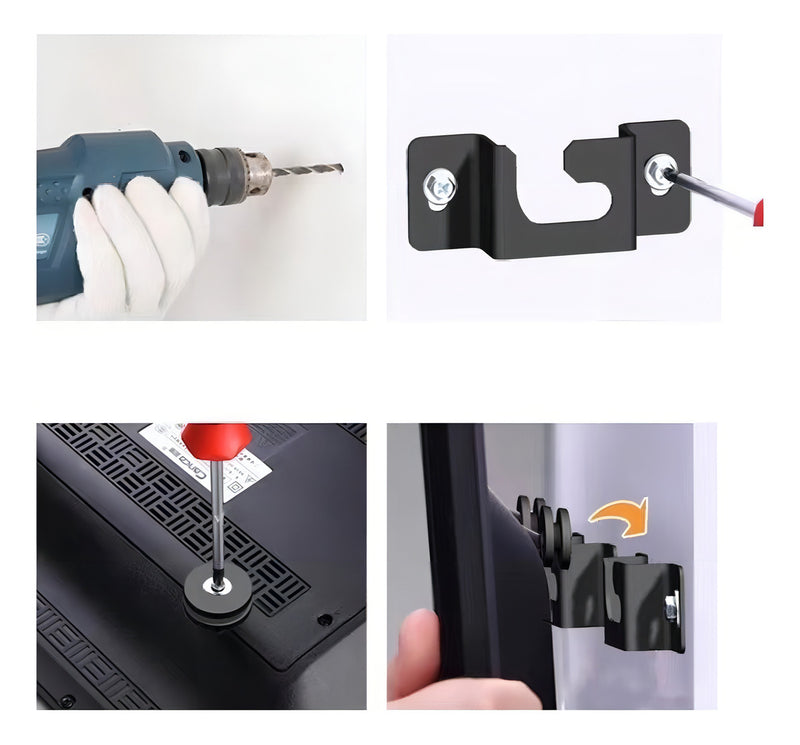 Suporte Fixo Tv Parede Para Tv 13 À 70 Polegadas Lcd-800 786 Cor Preto - Alfashop