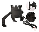 Suporte Pra Celular Pra Moto De Ferro C Carregador Retroviso - Alfashop