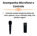 Caixa De Som Potente 120w Rms Karaoke Sem Fio Com Microfone - Alfashop