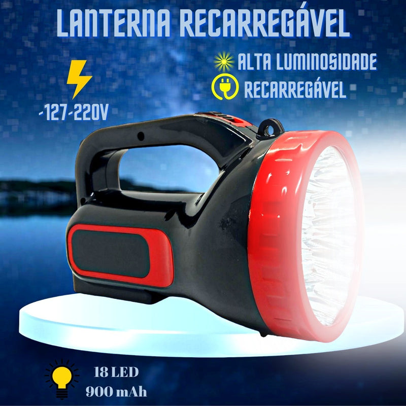 Lanterna De Led Tatica Longo Alcance Potente 18 Leds Bivolt - Alfashop