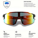 Óculos de sol óculos baixa pace esportivos coloridos grandes – design envolvente, ajuste confortável unissex UV400 para ciclismo, caminhadas e atividades ao ar livre