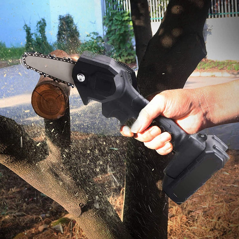 Mini Motosserra Elétrico 24V Para Fruit Tree Carpintaria Jardim Ferramentas Com Baterias Cortadores De Madeira Mega Promoção Imperdível - Alfashop