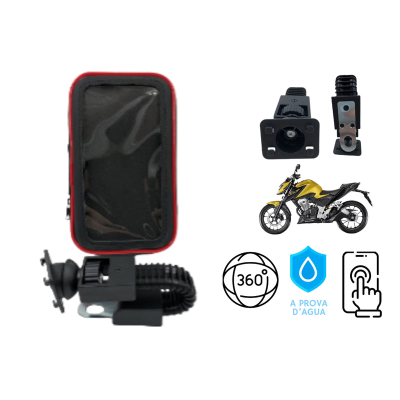 Suporte De Celular Para Moto Stallion   6.7 bolsa Impermeável  motoboy Aprova  D'água  MTG-016A - Alfashop