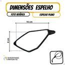 Retrovisor de moto esportivo  Modelo Z400 Kawasaki Rosca Honda Lente Convexa GVS rebaixado - Alfashop