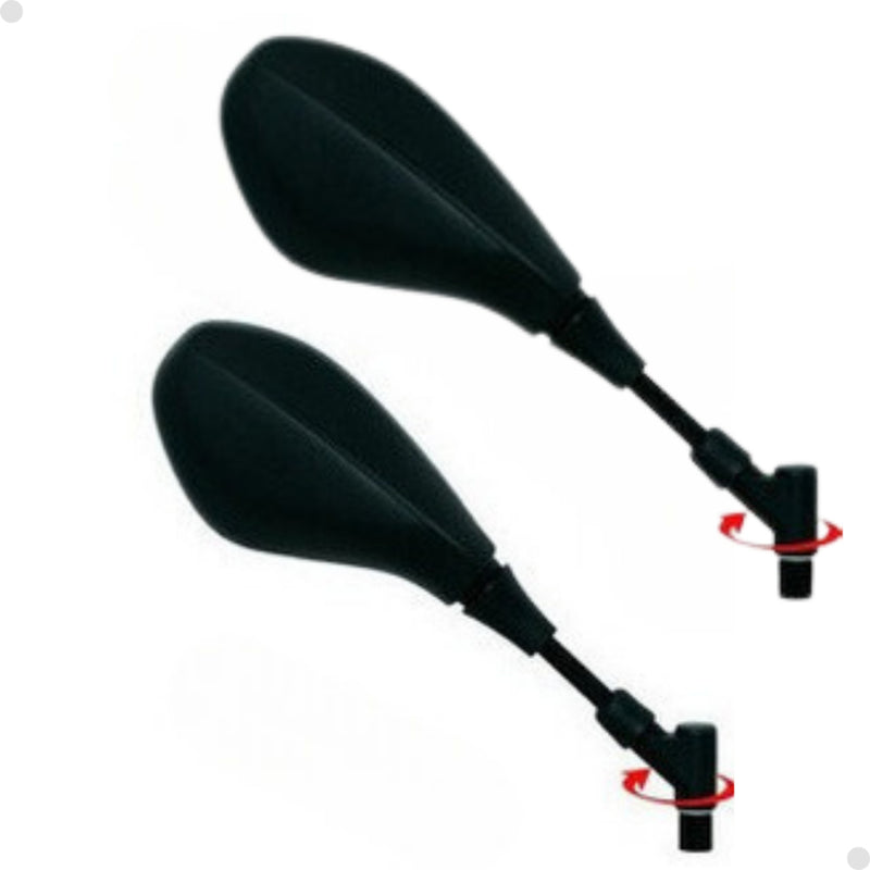 Retrovisor de moto rosca Honda Yamaha haste 360°curta F800 resistente Lente Convexa - Alfashop