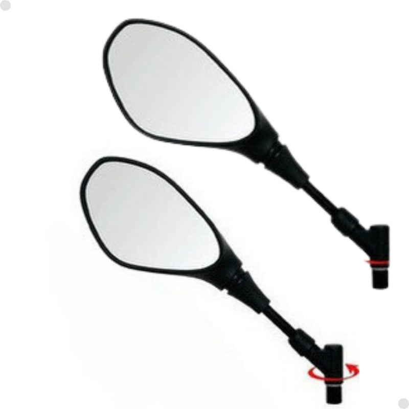 Retrovisor de moto rosca Honda Yamaha haste 360°curta F800 resistente Lente Convexa - Alfashop