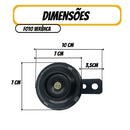 Buzina Universal para Moto Modelo Paquerinha 12V Preto - Alfashop