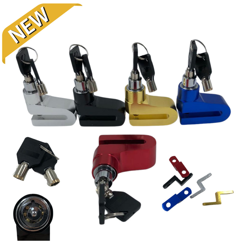 Tranca para moto freio disco bike freio disco mais 2 chaves - Alfashop