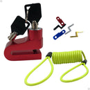 Cadeado trava disco freio p/moto bike+cabo lembrete segurança - Alfashop
