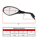 Espelho Retrovisor Bmw Gs800 Lente Convexa Fixa Para Motos  Rosca Honda - Alfashop