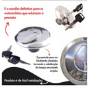 Tampa de Tanque Honda CG Titan 125/150 CBX Strada 200, CBX Aero 150, CBX Twister 250 e XRE 300 com 2 Chaves - Alfashop
