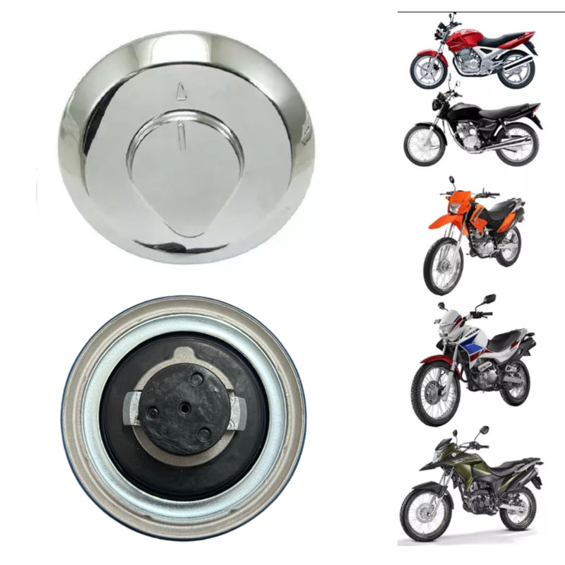Tampa de Tanque Honda CG Titan 125/150 CBX Strada 200, CBX Aero 150, CBX Twister 250 e XRE 300 com 2 Chaves - Alfashop