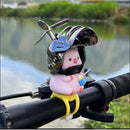 Porco Porquinho Pig pork Pato Com Led Capacete Hélice Bike Carro Moto Guidão Enfeite - Alfashop