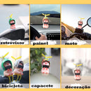 Porco Porquinho Pig pork Pato Com Led Capacete Hélice Bike Carro Moto Guidão Enfeite - Alfashop