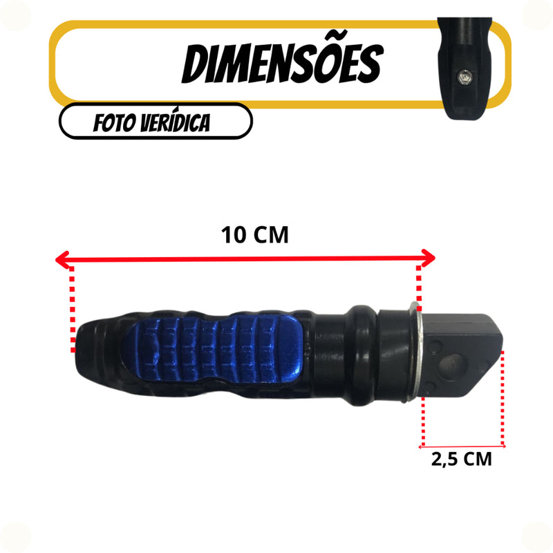 Pedaleira Esportiva Street  Aluminio Honda Yamaha Falcon Xr 250 Tornado Lander Bros Crf 230 Twister - Alfashop