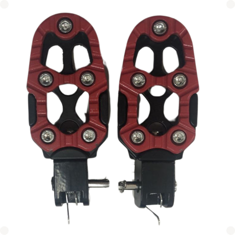 Kit 4 Pedaleira Esportiva Aluminio Falcon CB Xr250 Tornado Lander Crf Bros Twister Trilha Novidade - Alfashop