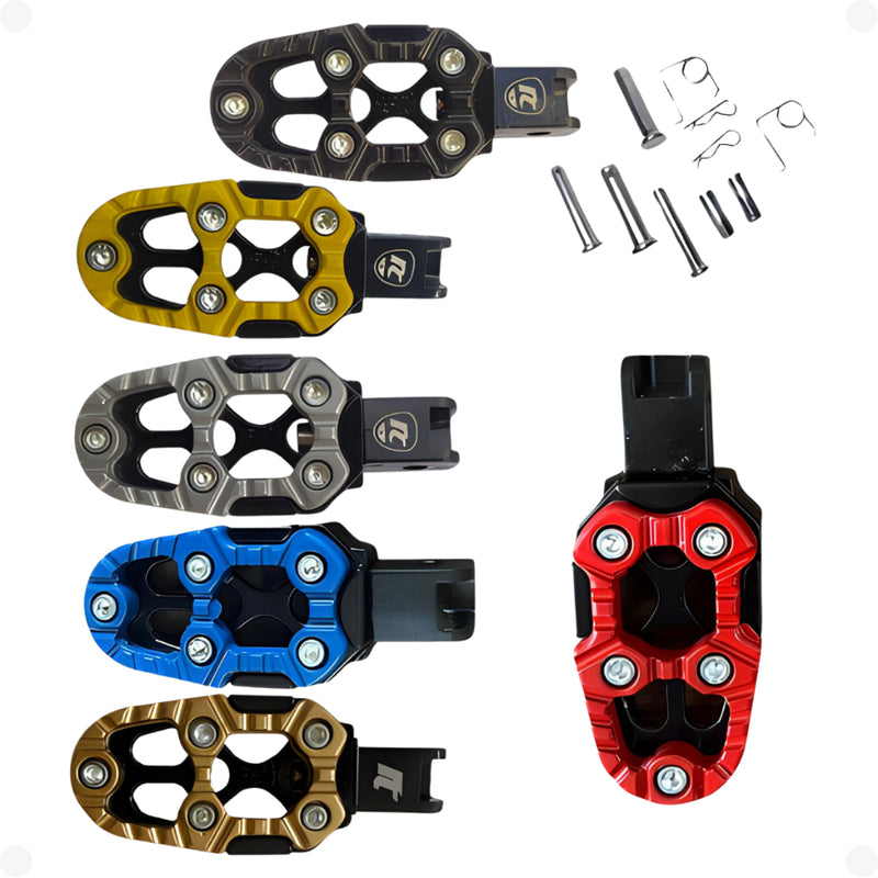 Kit 4 Pedaleira Esportiva Aluminio Falcon CB Xr250 Tornado Lander Crf Bros Twister Trilha Novidade - Alfashop