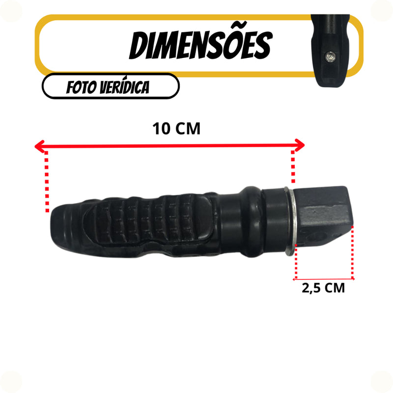 Kit 4 Pedaleiras Esportiva Street Aluminio Honda Yamaha Universal - Alfashop