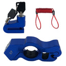 Kit Trava Manete de Alumínio + Trava de Disco Antifurto com Cabo Lembrete para Moto - Alfashop