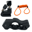 Kit Trava Manete de Alumínio + Trava de Disco Antifurto com Cabo Lembrete para Moto - Alfashop