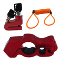 Kit Trava Manete de Alumínio + Trava de Disco Antifurto com Cabo Lembrete para Moto - Alfashop