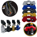 Kit Trava Manete de Alumínio + Trava de Disco Antifurto com Cabo Lembrete para Moto - Alfashop