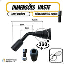 Retrovisor haste curta F800 fixa modelo BMW ROSCA HONDA YAMAHA oferta Gs650 Universal - Alfashop