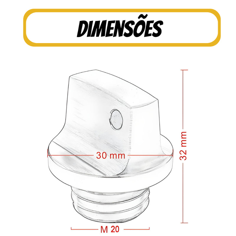 Kit 5 Tampa de Óleo Moto Esportivo Alumínio CNC Resistente Universal Honda Yamaha 150 160 Colorida - Alfashop