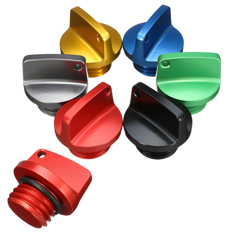 Kit 5 Tampa de Óleo Moto Esportivo Alumínio CNC Resistente Universal Honda Yamaha 150 160 Colorida - Alfashop