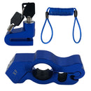 Kit Trava Manete de Alumínio + Trava de Disco Antifurto com Cabo Lembrete para Moto - Alfashop