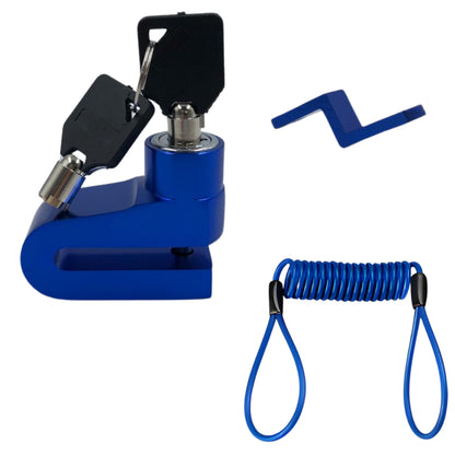 Cadeado trava disco freio p/moto bike+cabo lembrete segurança - Alfashop
