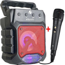 Caixa De Som Amplificada com karaokê Com Microfone Bluetooth, Pendrive, Usb, Fm ,Sd p10 - Alfashop