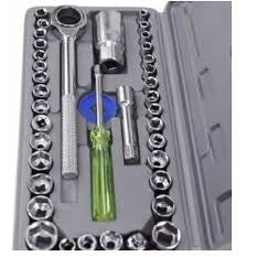 Kit Maleta Chave Catraca Reversível Jogo De Soquetes 40 Pçs Mega Promoção Black Friday - Alfashop