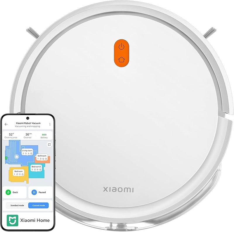 Aspirador Robô Xiaomi Vacuum E5 Preto Com Wi-fi E Controle
