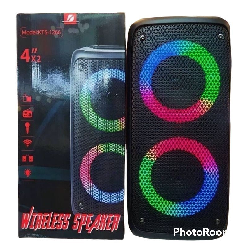Super Caixa de Som Portátil Amplificada 2 alto falante 200w estilosa - Alfashop