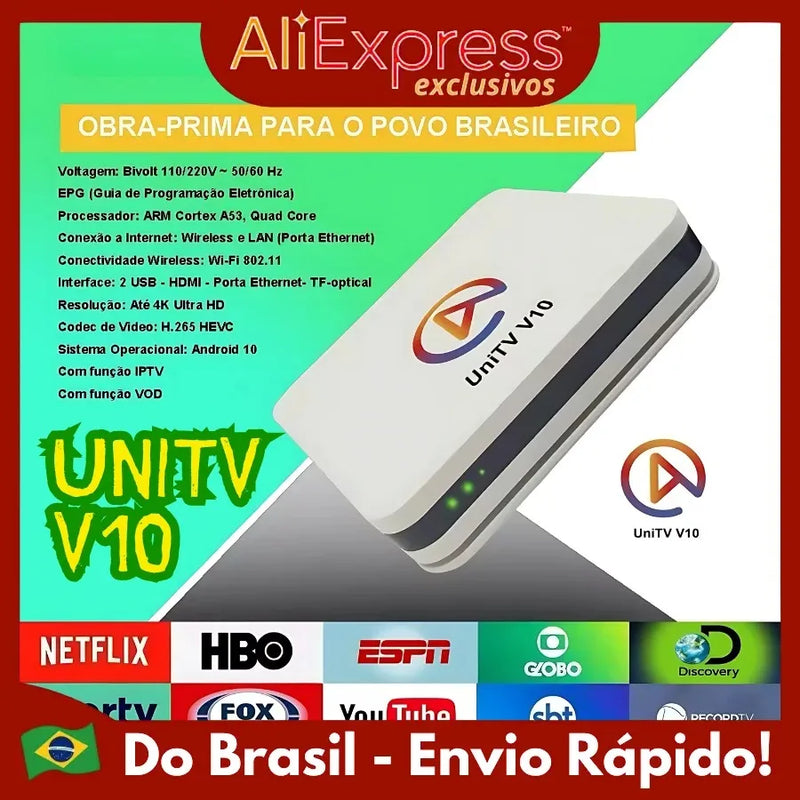 UNITV  Receptor TV BOX , CANAIS, PRONTA, ENTREGA BRASIL - Alfashop