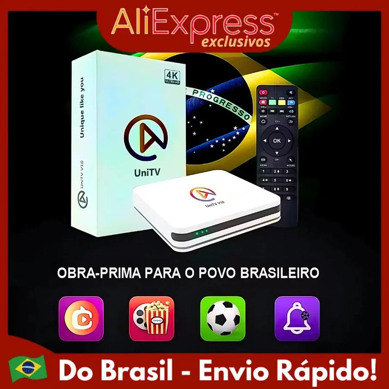 UNITV  Receptor TV BOX , CANAIS, PRONTA, ENTREGA BRASIL - Alfashop