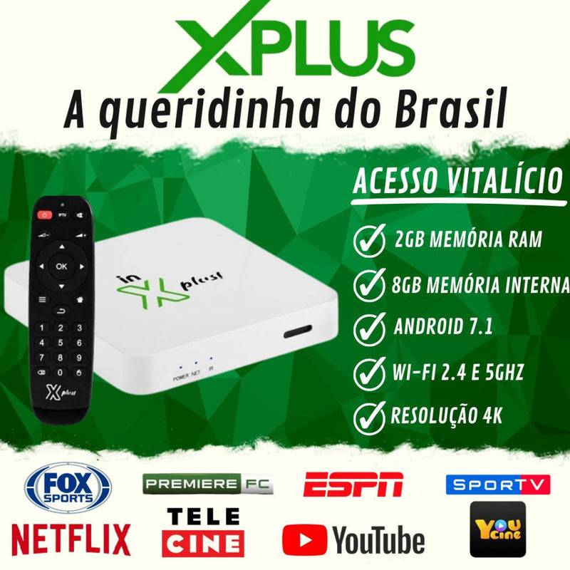 X In Plus - O Mais Vendido no Brasil V3 Modelo 2024 V3 Plus Xplus v3 4K Original 2024 Configuradoos - Alfashop