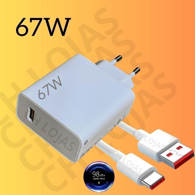 Fonte Usb Carregador Ultra Carregar Rápido 67w Usb C - Alfashop