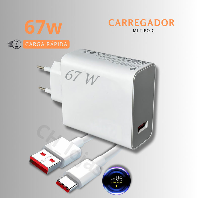 Fonte Usb Carregador Ultra Carregar Rápido 67w Usb C - Alfashop